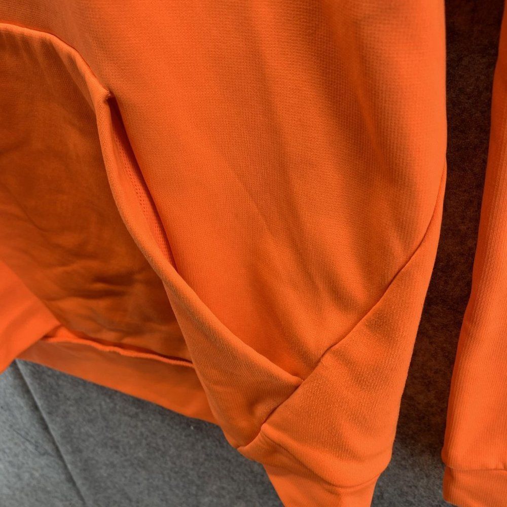 Nike Jacket Men Medium Adult Orange Swoosh Outdoors Hoodie Sweatshirt Drawstring - Picture 6 of 12